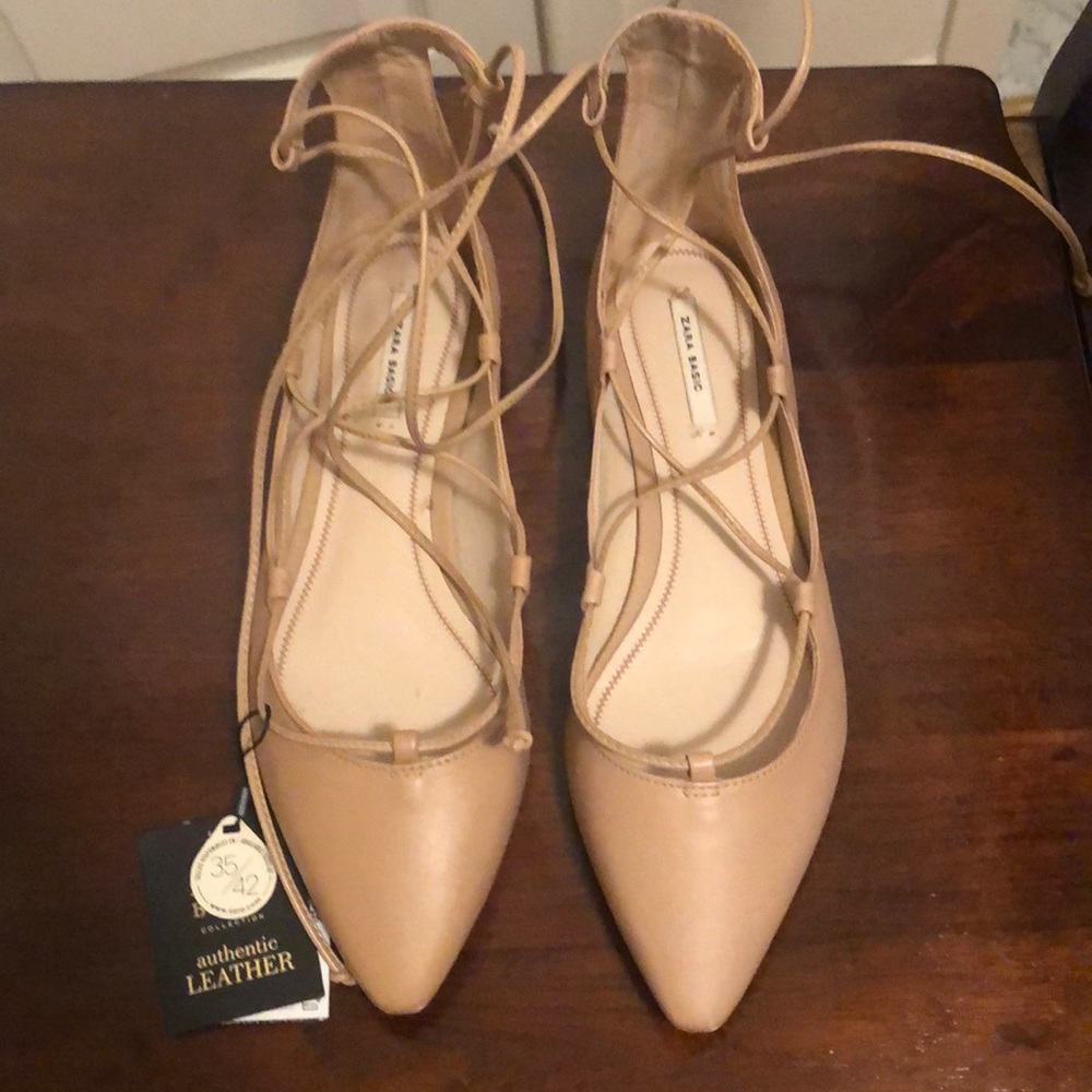 Zara Tan Flats